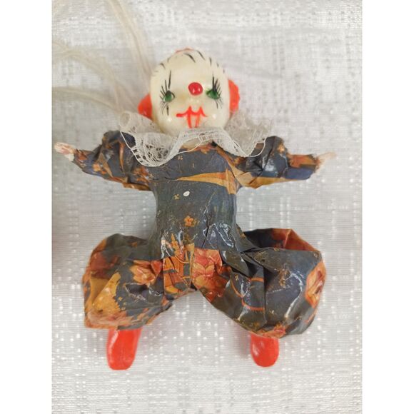 Clown With Parachute Paper Mache Clown In The Sky Parachute Jumping Paracord - Picture 11 of 11